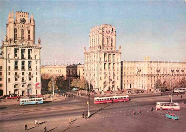 Minsk Weissrussland Bahnhofsplatz