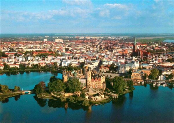Schwerin Mecklenburg Fliegeraufnahme Seepartie Schloß Altsta
