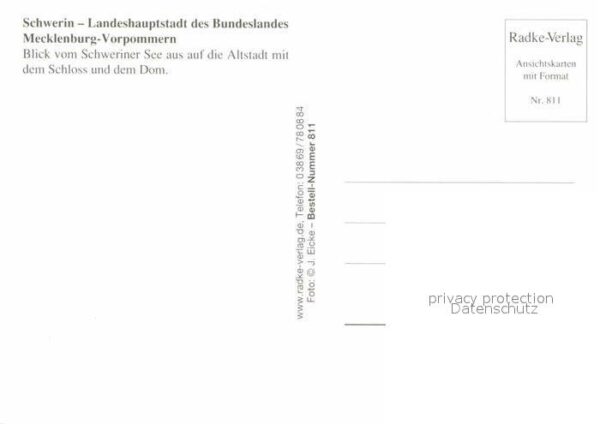 Schwerin Mecklenburg Fliegeraufnahme Seepartie Schloß Altsta – Bild 2