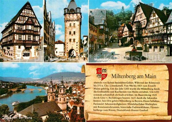 Miltenberg Main Hotel Riesen Würzburger-Turm Marktplatz