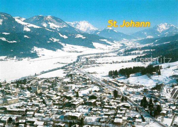 St Johann Tirol Fliegeraufnahme mit Leoganger Steinberg