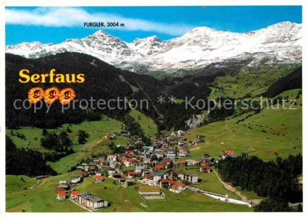 Serfaus Tirol Fliegeraufnahme Seilbahn zum Kölner Hau