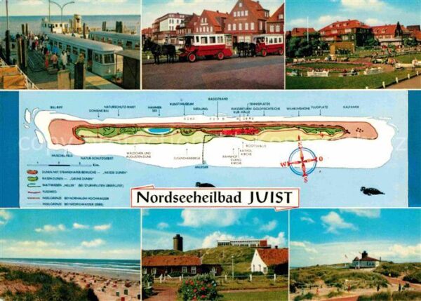 Juist Nordseebad Strand Hafen Park Pferdetransporte
