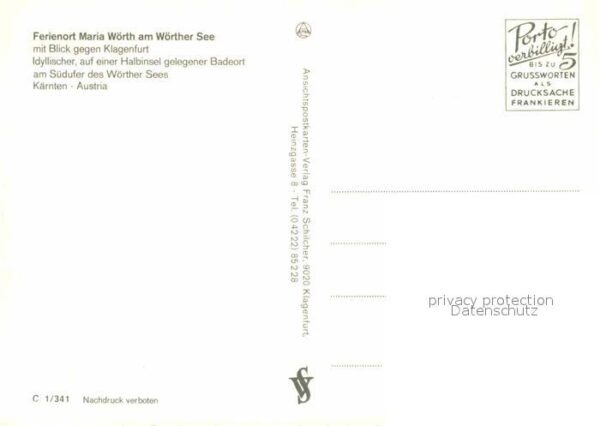 Maria Woerth Woerthersee Fliegeraufnahme gegen Klagenfurt Seepar – Bild 2