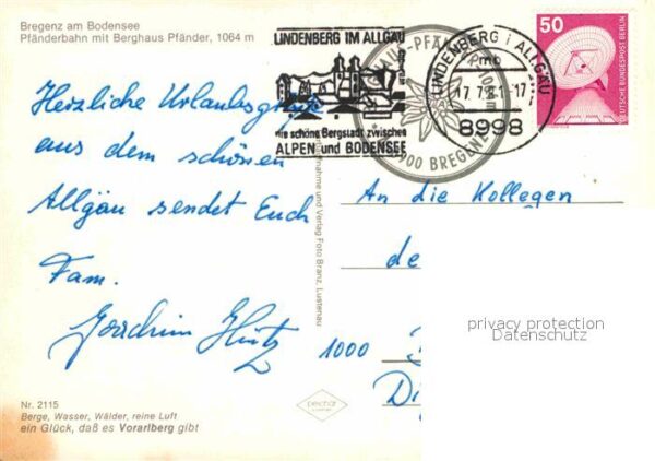 Bregenz Bodensee Berghaus Pfänder Pfänderbahn – Bild 2