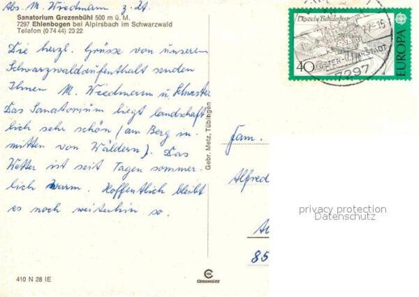 Ehlenbogen Sanatorium Grezenbühl – Bild 2