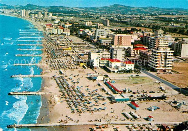 Misano Adriatico Fliegeraufnahme mit Strand