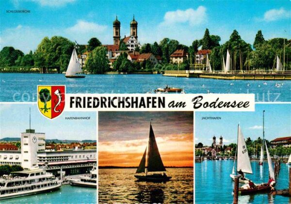 Friedrichshafen Bodensee Schlosskirche Hafenbahnhof Jachthafen