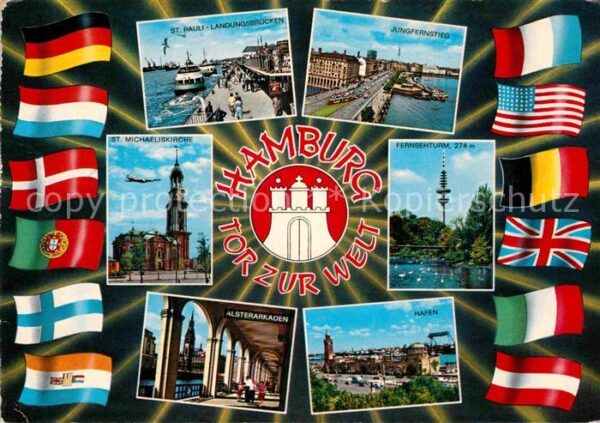 Hamburg St. Pauli Landungsbrücken Jungfernstieg
