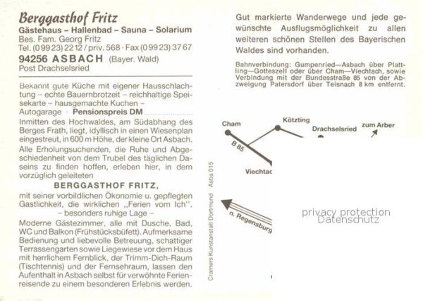 Drachselsried Berggasthof Fritz Asbach Fliegeraufnahm – Bild 2