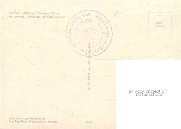 Feldberg Taunus Fliegeraufnahme Sendetürme – Bild 2