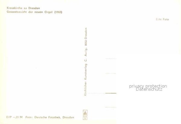 Dresden Kreuzkirche innen Orgel 1963 – Bild 2
