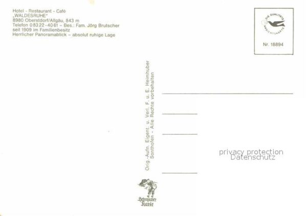 Oberstdorf Hotel Cafe Restaurant Waldesruhe – Bild 2