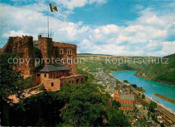 Oberwesel Rhein Blick von der Schönburg