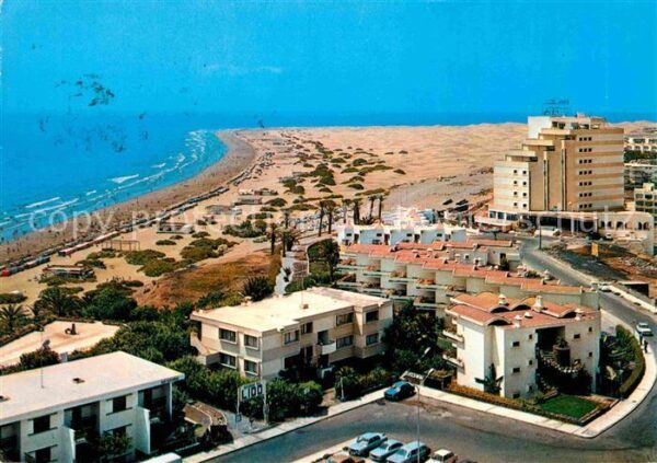 Playa del Ingles Fliegeraufnahme Strandpartie