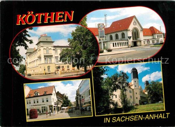 Koethen Anhalt Bahnhof Hotel-Stadt-Köthen Fußgängerzon