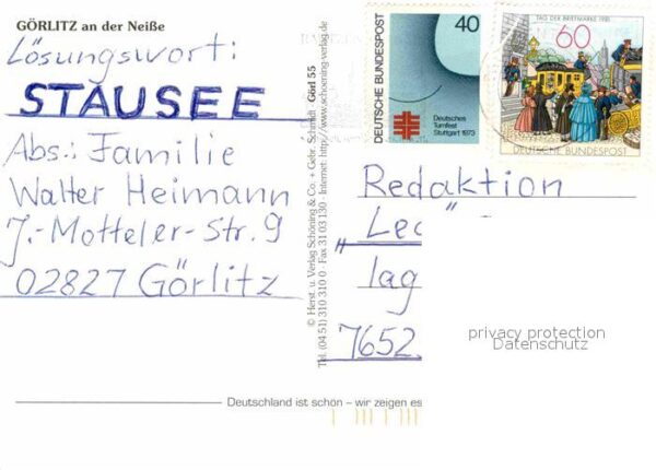 Goerlitz Sachsen an der Neiße Stadtpartien Kirche – Bild 2