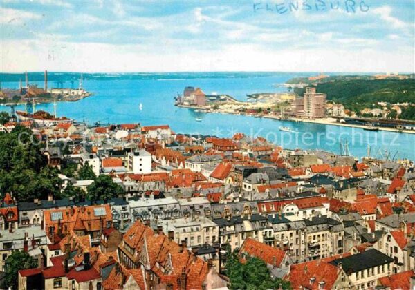 Flensburg Fliegeraufnahme mit Förde