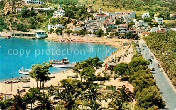 San Feliu de Guixols Fliegeraufnahme Strand Seepromenade Haf