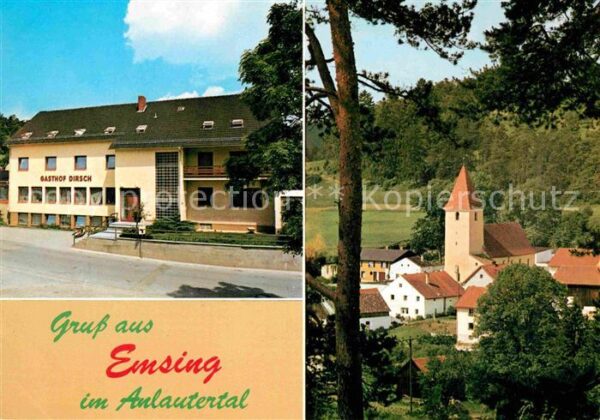 Emsing Titting Oberbayern Gasthof Pension Dirsch Anlautertal Kirc