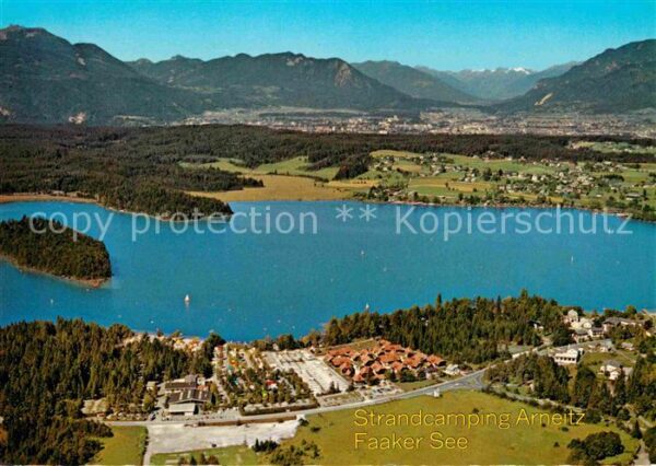 Faak am See Finkenstein Strandcamping Arneitz Alpenpanorama Fli