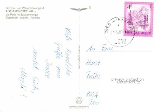Mondsee Salzkammergut Fliegeraufnahme – Bild 2
