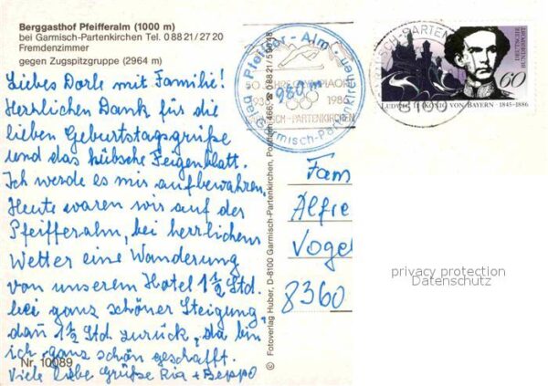 Garmisch-Partenkirchen Berggasthof Pfeifferalm gegen Zugspitzg – Bild 2