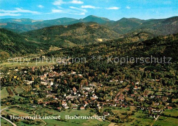 Badenweiler Thermalkurort Schwarzwald Fliegeraufnah