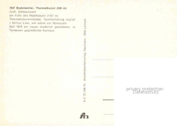 Badenweiler Thermalkurort Schwarzwald Fliegeraufnah – Bild 2