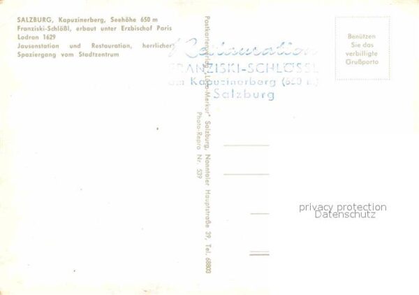 Salzburg Oesterreich Kapuzinerberg Bergrestaurant Franziski – Bild 2