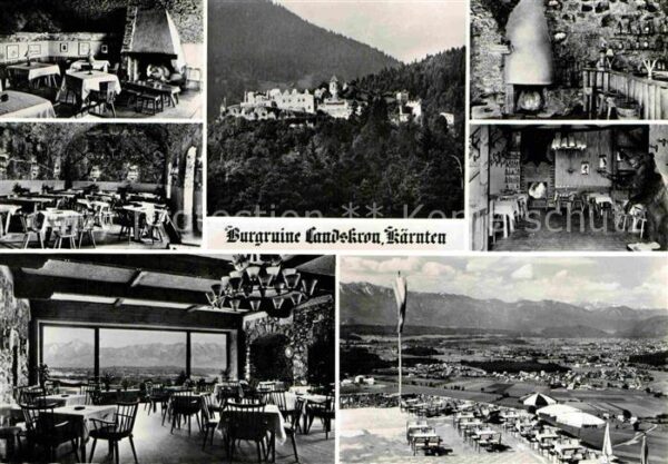 Villach Kaernten Burgruine Landskron Restaurant Fernsich