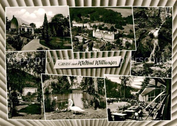 Bad Wildungen Kurpark Kurhotel Schwanenteich Wasserfa