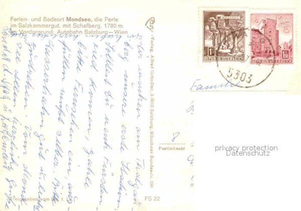 Mondsee Salzkammergut Ferien und Badeort mit Schafberg Autoba – Bild 2