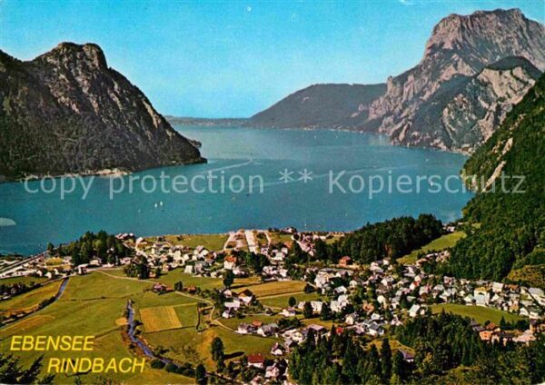 Rindbach mit Blick gegen Gmunden Alpenpanorama F