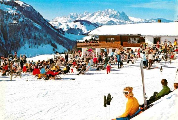 Fieberbrunn Tirol Wintersportplatz Bergliftrestaurant Spo