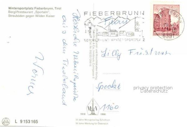 Fieberbrunn Tirol Wintersportplatz Bergliftrestaurant Spo – Bild 2