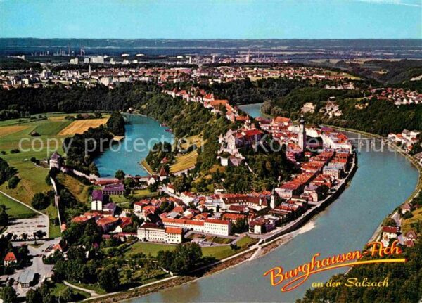 Burghausen Salzach Grenzstadt Wöhrsee Fliegeraufnahme