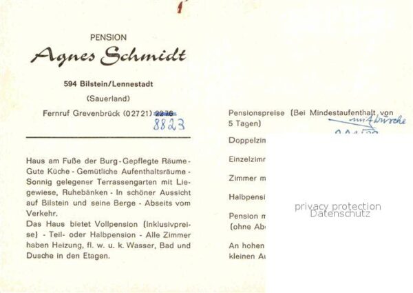 Bilstein Sauerland Pension Agnes Schmidt – Bild 2