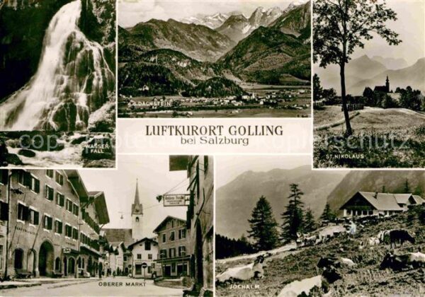 Golling Salzach Gesamtansicht gegen Dachsteingebirge Ob