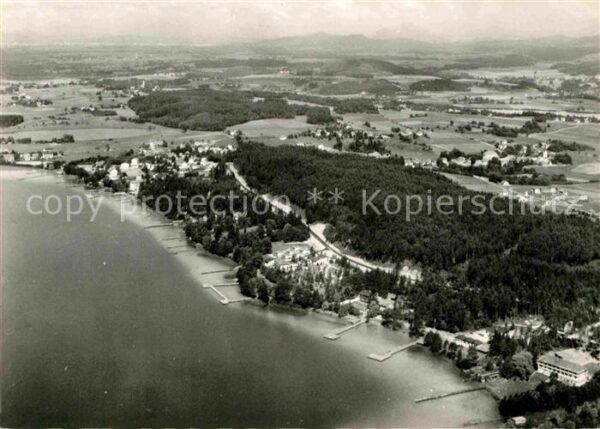 Klopeinersee Nordufer mit Seelach Fliegeraufnahme