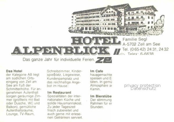 Zell See Hotel Alpenblick Winterpanorama Alpen – Bild 2