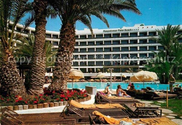 Playa de Maspalomas Hotel Palm Beach Swimming Pool Palmen