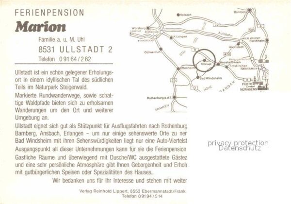 Ullstadt Pension Marion Landschaftspanorama – Bild 2