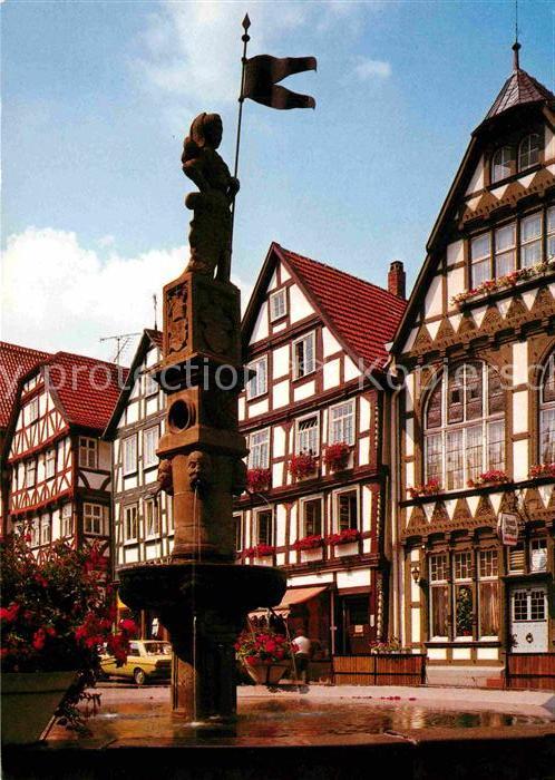 Fritzlar Marktplatz Brunnen Fachwerkhäuser Altst