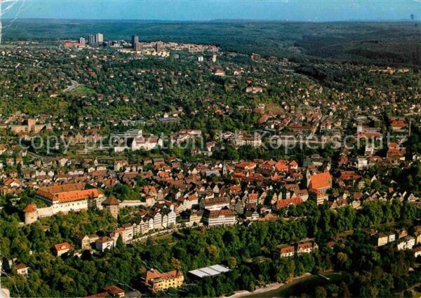 Tuebingen Universitätsstadt Blick von Süden Flieg