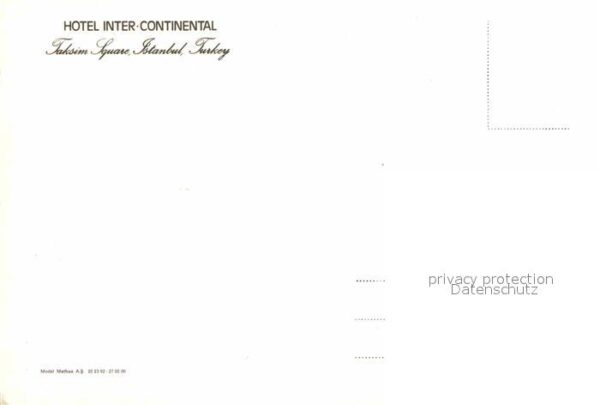 Istanbul Constantinopel Hotel Intercontinental Illustration – Bild 2