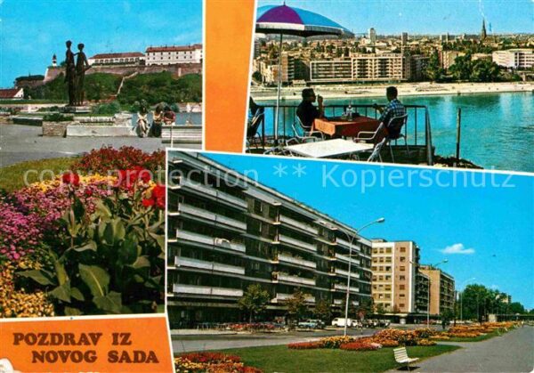 Novog Sada Denkmal Statue Restaurant Terrasse Stra