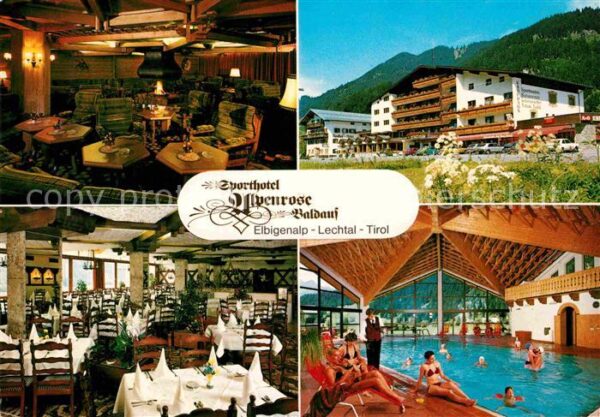 Elbigenalp Sporthotel Alpenrose Restaurant Hallenb