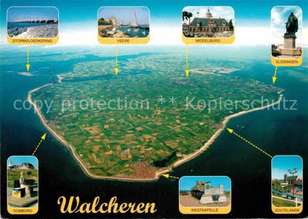 Walcheren Fliegeraufnahme und Sehenswürdigkeiten