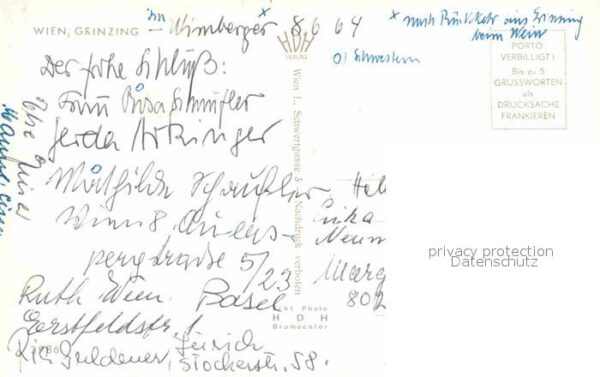Grinzing Wien Strassenpartie mit Kirche – Bild 2